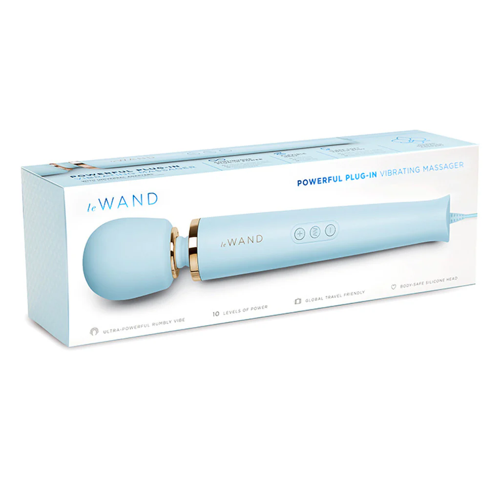 Le Wand Powerful Plug-In Vibrating Massager Sky Blue