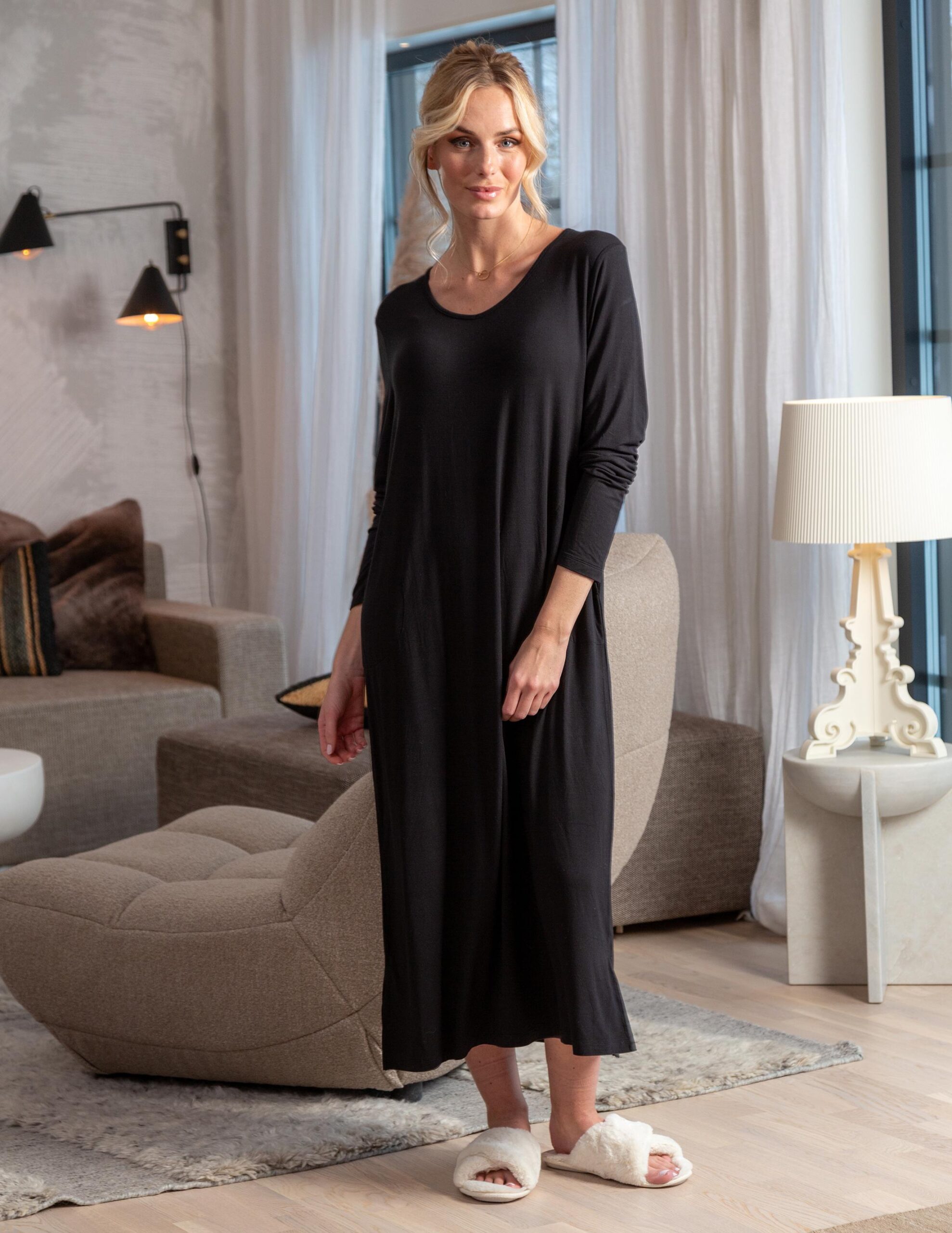 Trofé Nattlinne Viskos Lång ärm