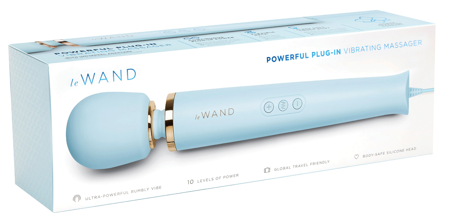Le Wand Powerful Plug-In Vibrating Massager Sky Blue - Bild 6
