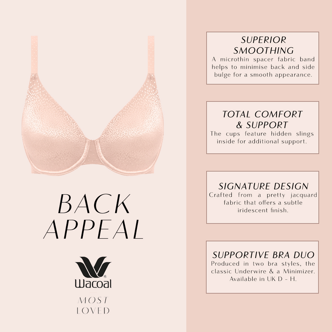 Wacoal Back Appeal Underwire Bra Rose Dust - Bild 9